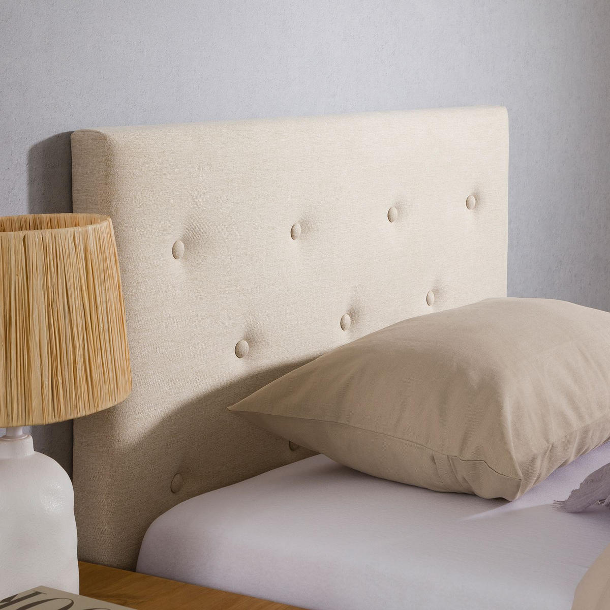 KOPFTEIL MAVELI 90X190 CM - Beige, Textil (90/97/7cm) - IDIMEX