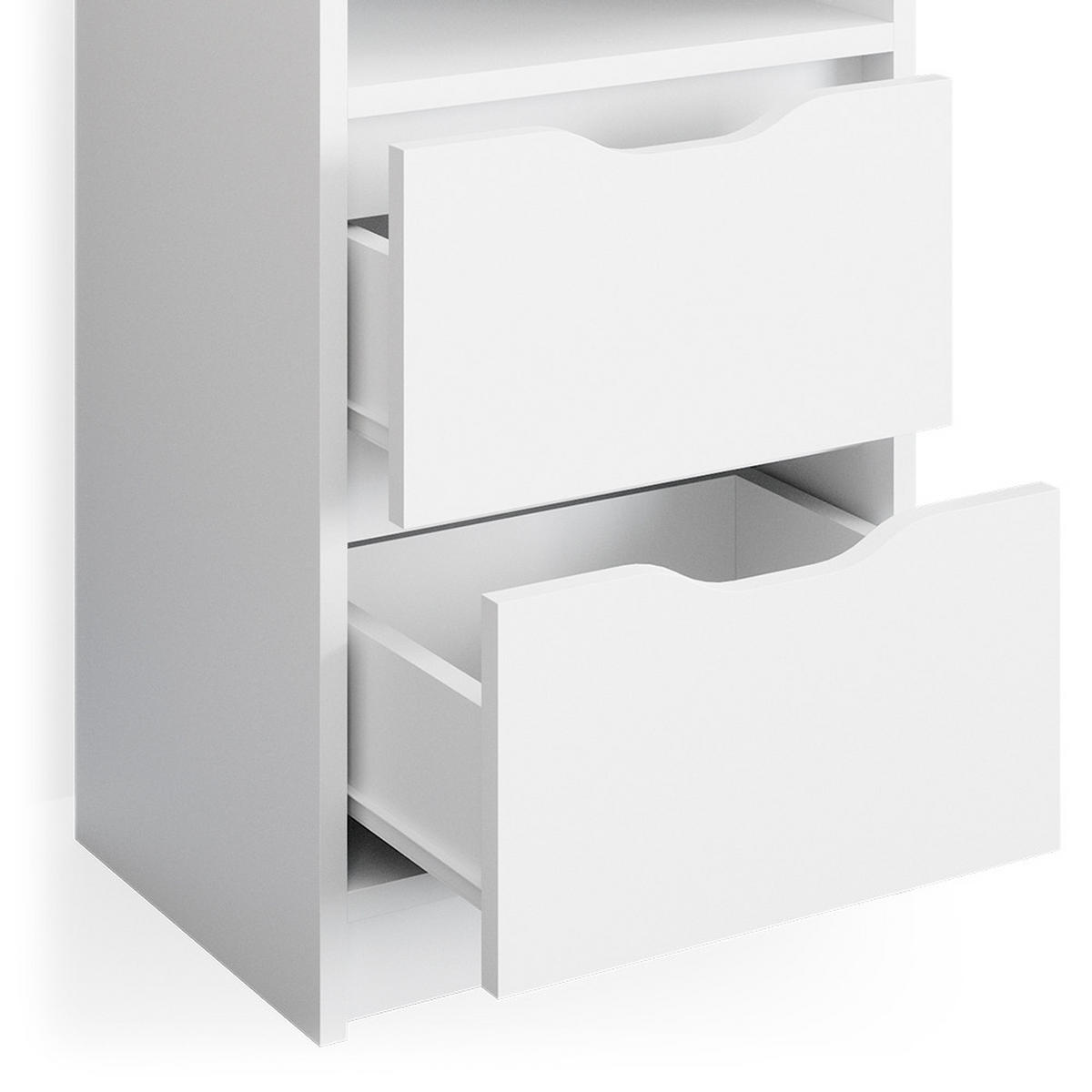 NOČNÍ STOLEK Ruben Bílá - bílá, kompozitní dřevo (38/66.6/30.6cm) - Vicco