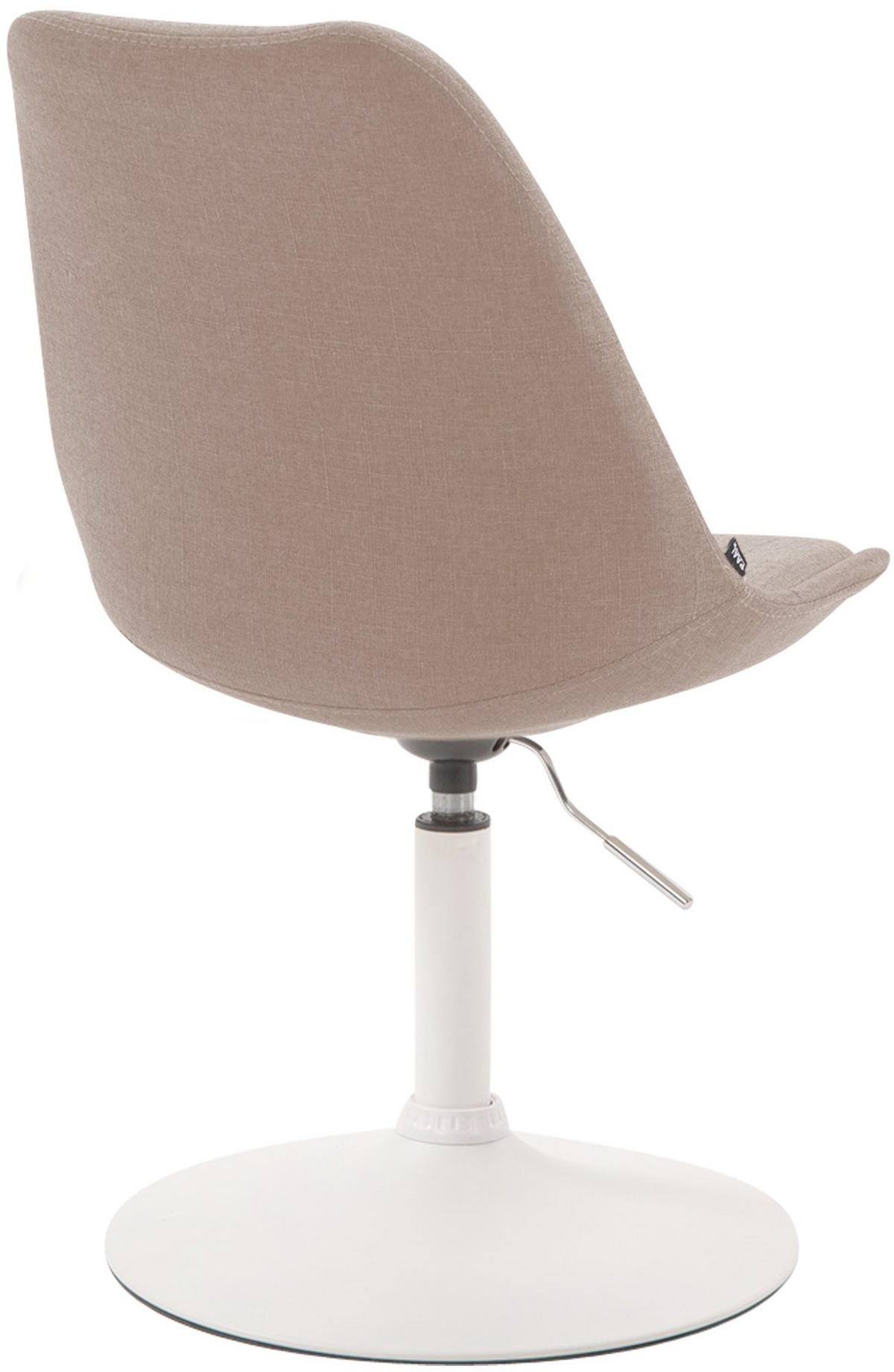 DREHSTUHL Stoff taupe - Taupe/Weiß, Textil/Metall (48/76/57cm) - CLP