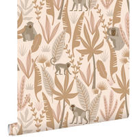 TAPETE Affen 50 x 900 cm - Pink, Papier (50/0.1cm) - ESTAhome