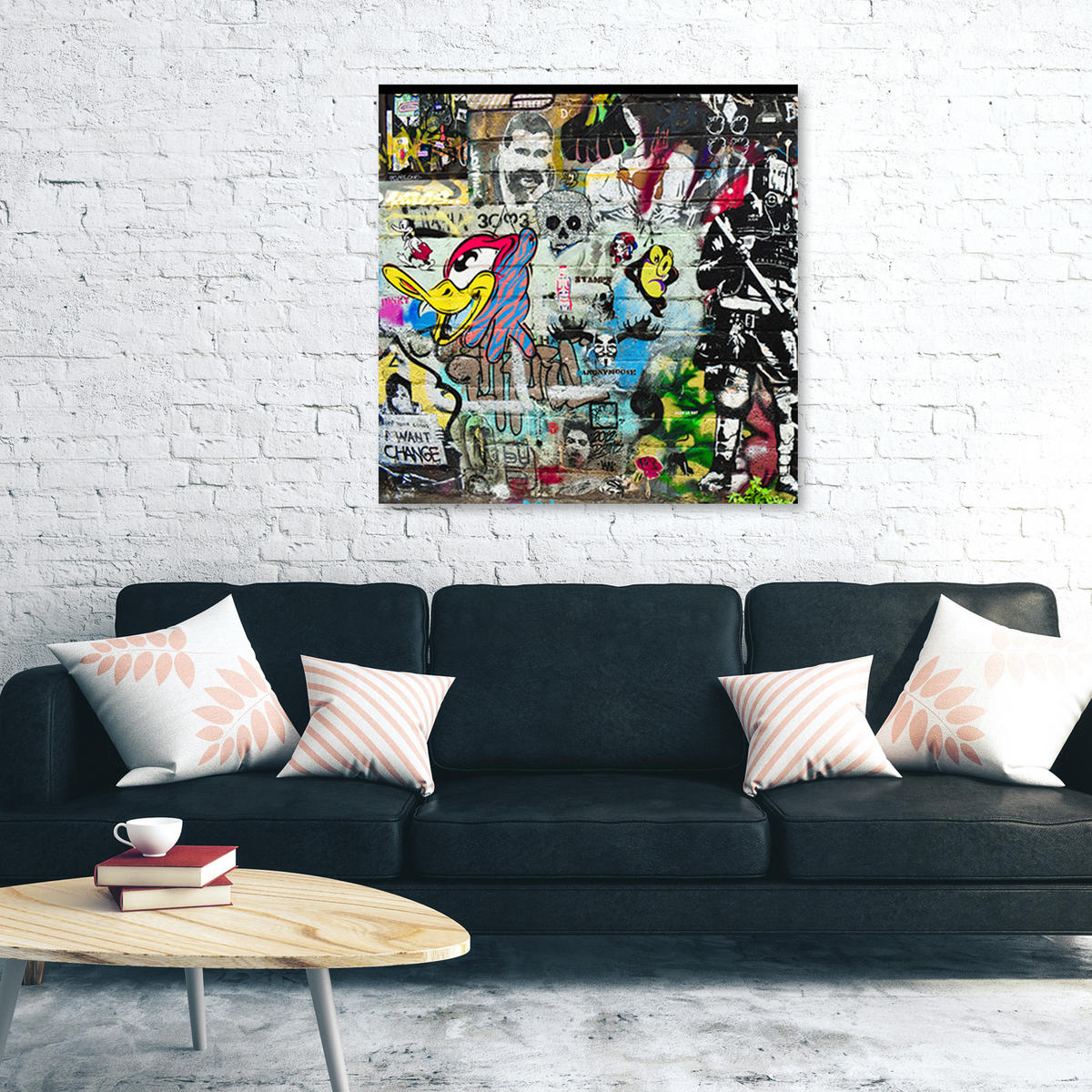 WANDBILD, Abstrakt-Farben - Multicolor, Textil (40/40cm) - Feeby