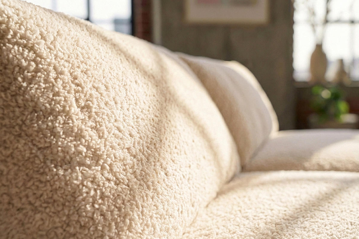 BIG SOFA PADANA Cremeweiß Flachgewebe - Creme/Schwarz, Kunststoff/Textil (410/86/166cm) - KAWOLA