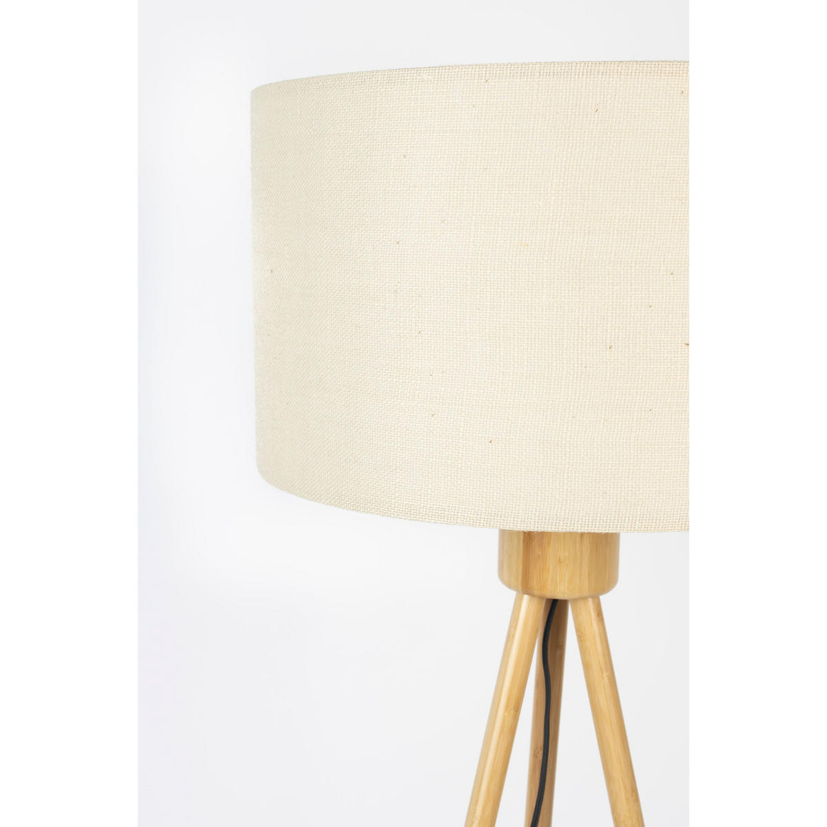 STEHLAMPE Fan mit Stativ Bamboo - Weiß, Holz (50/50/155cm) - Zuiver