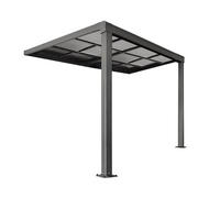TERRASSENÜBERDACHUNG SOLIS DELUXE - Farbe: Grau, Größe: 290 x 295 x 233 / 272 cm - Anthrazit, Kunststoff (290/272/295cm) - Home Deluxe