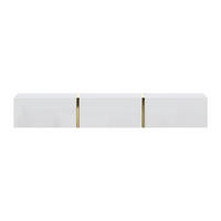 TV-HÄNGESCHRANK - 179.9 cm x 34.6 cm - Holz, Platte - Weiß, Goldfarben - MARZIALO - Goldfarben/Weiß, Holz (179.9/27.7/34.6cm) - Vente-Unique