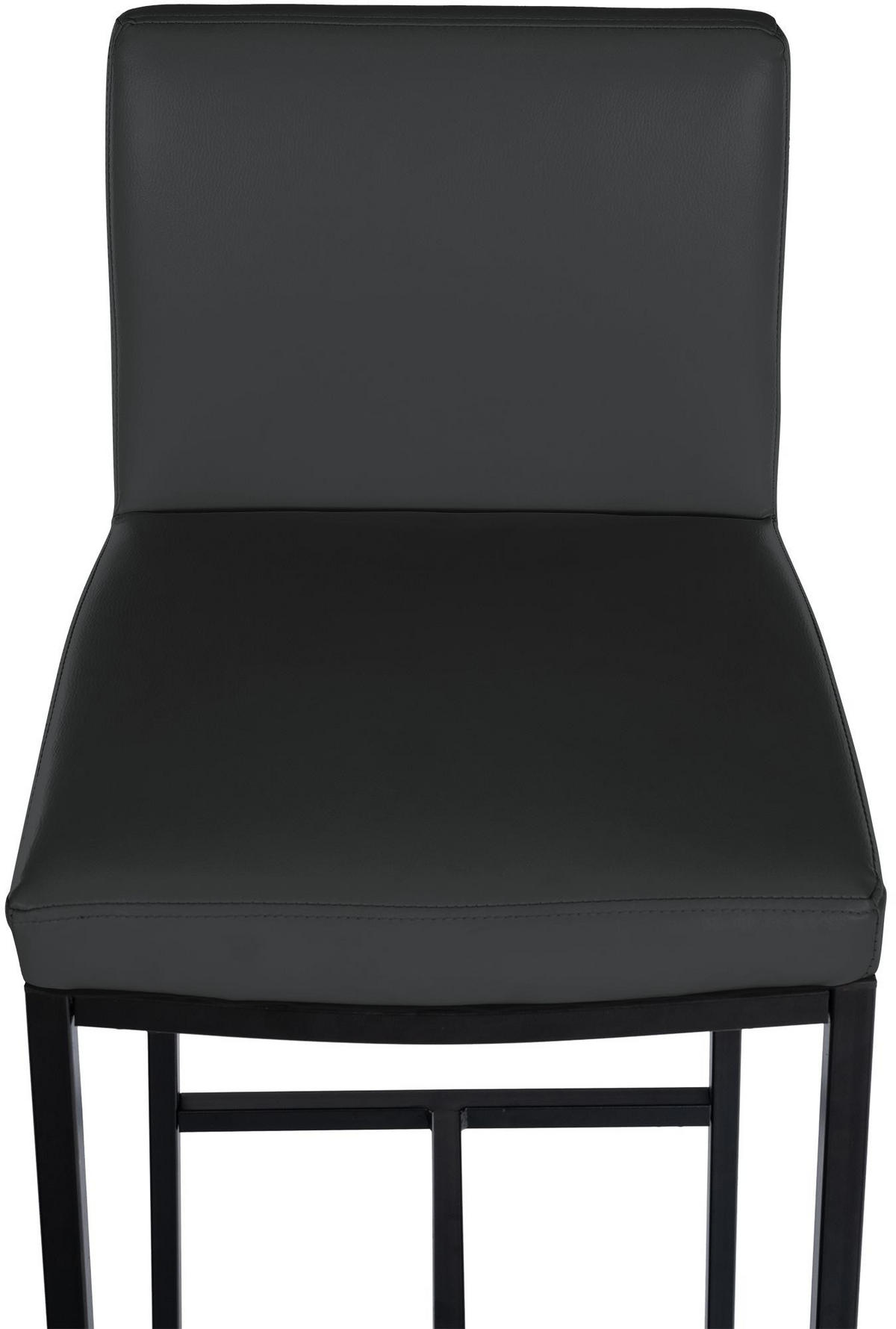 BARHOCKER Lederlook Dunkelgrau - Dunkelgrau/Schwarz, Textil/Metall (43/110/49cm) - CLP