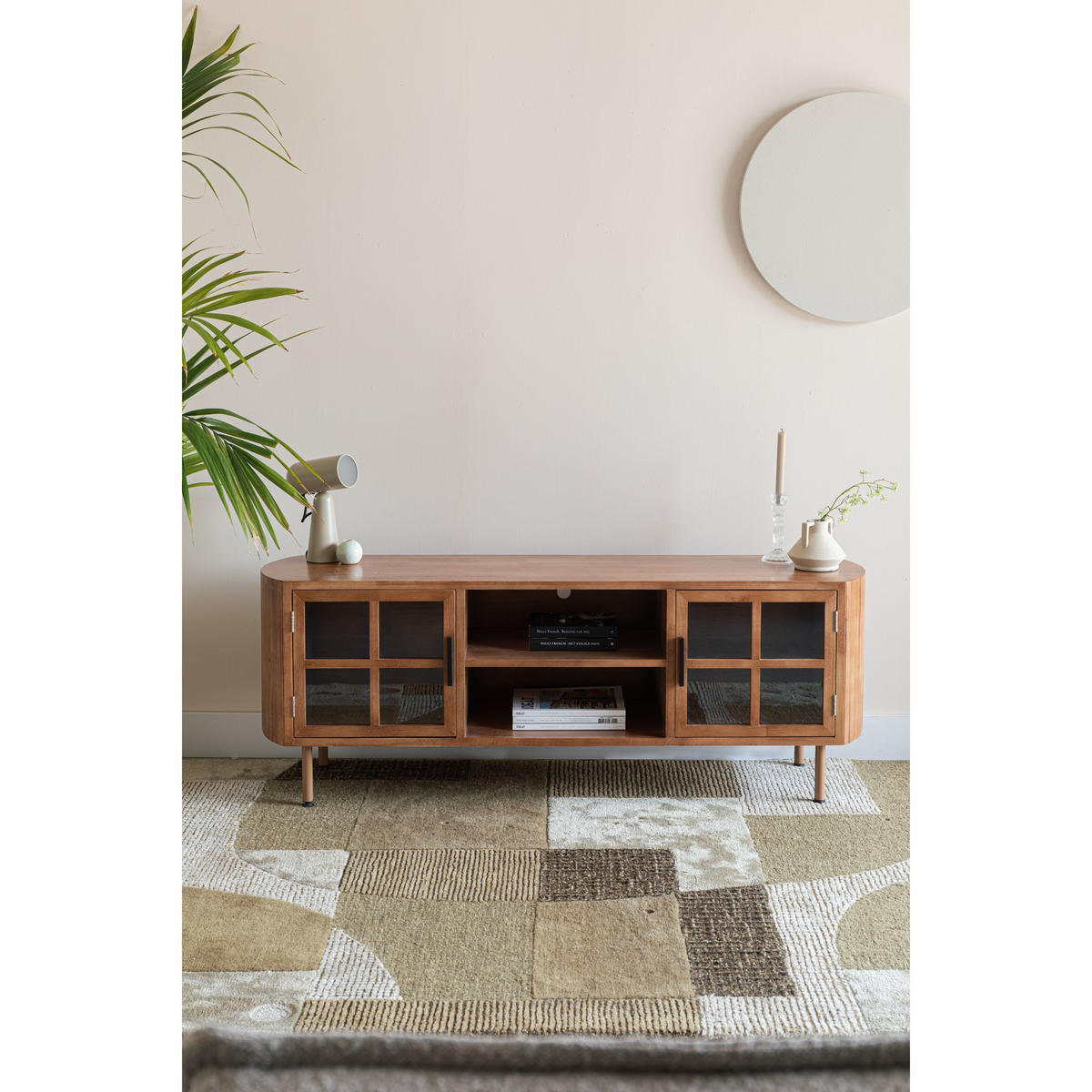 LOWBOARD Yaz niedrig aus - Braun, Holz (150/55/38cm) - Housecraft Living