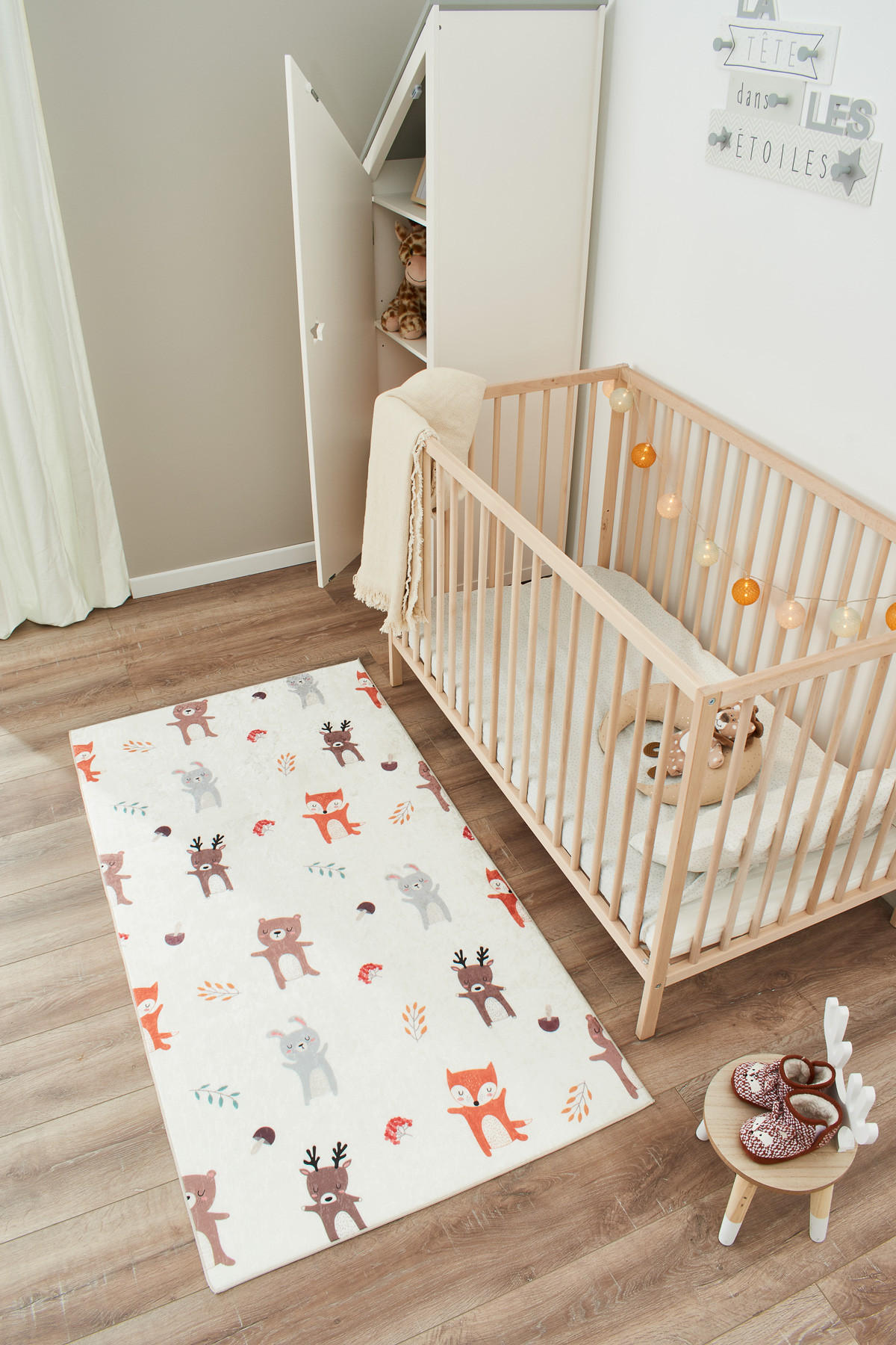 KINDERTEPPICH mit Tiermotiven Happy 80x150 cm - Creme, Textil (80/150cm) - Nazar Rugs