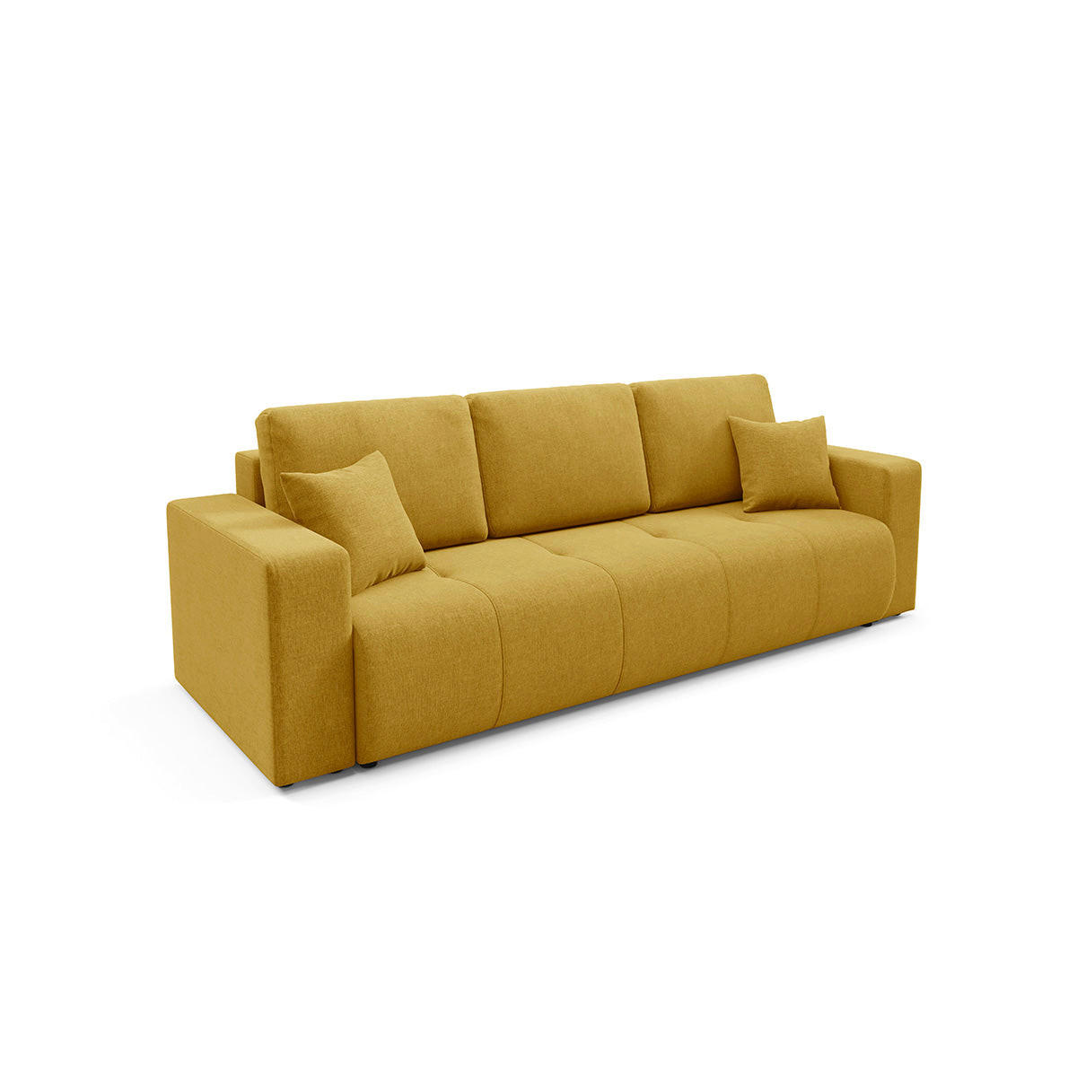 SOFA Giulia 3 Sitzplätze Senfgelb - Gelb, Holz (244/82/102cm) - Petits-meubles