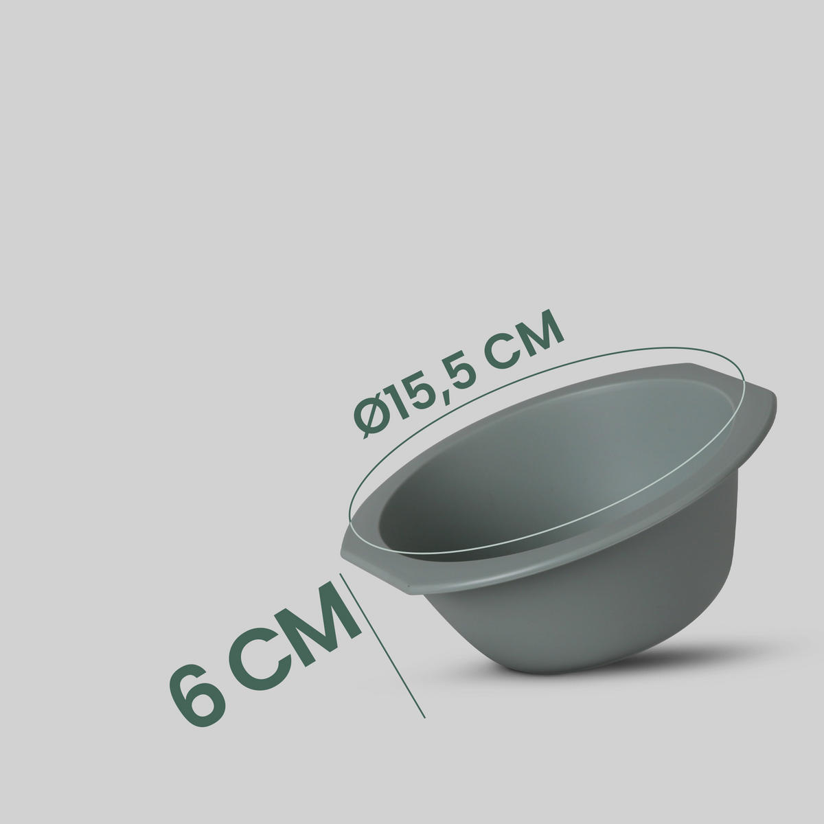 SCHÜSSEL Kunststoff Ø15,5 cm Grün 2er-Pack - Grün, Kunststoff