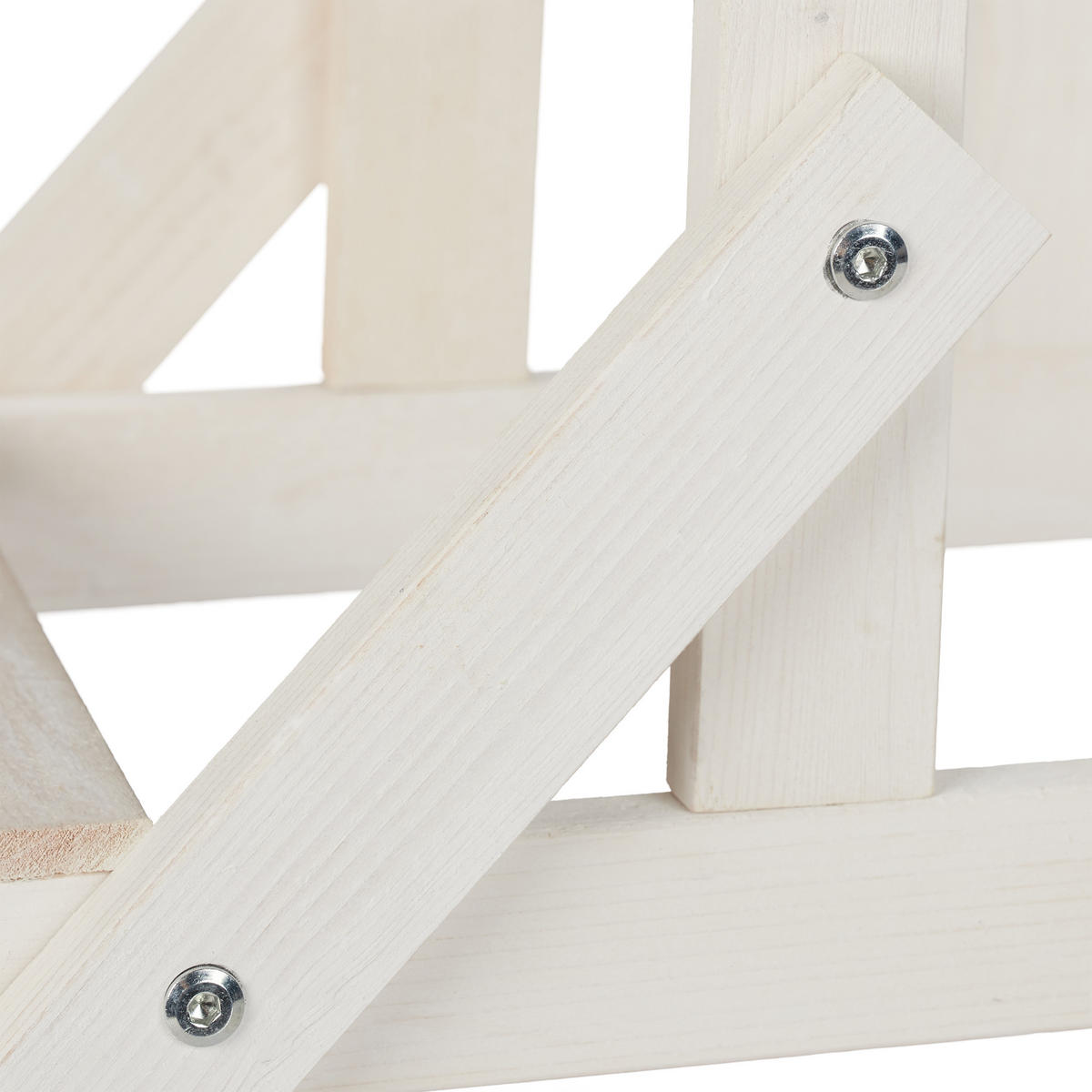 BLUMENTREPPE - Weiß, Holz (83/83/28cm) - Relaxdays
