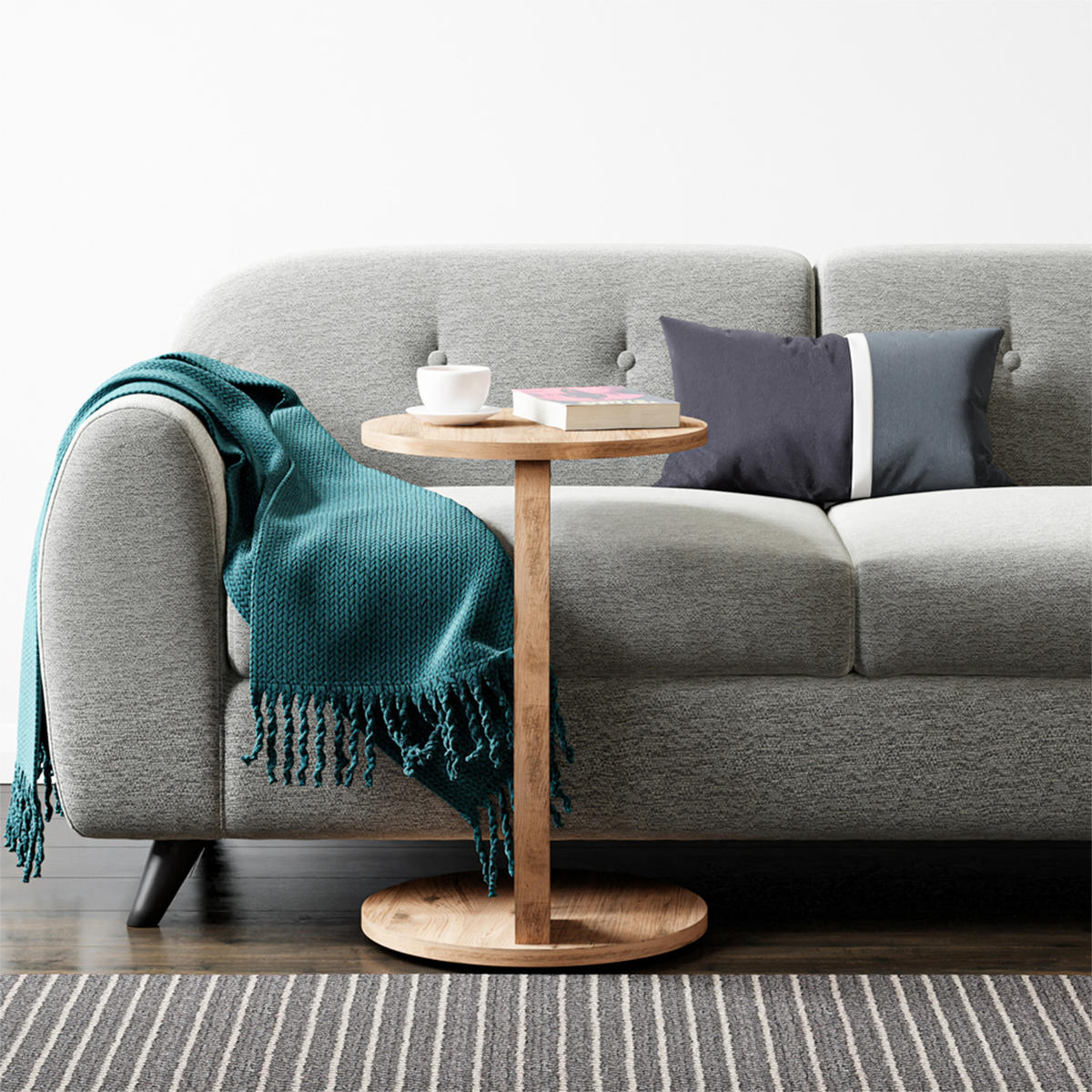 BEISTELLTISCH Holeby - Braun, Holzwerkstoff (38/38/56cm) - [en.casa]