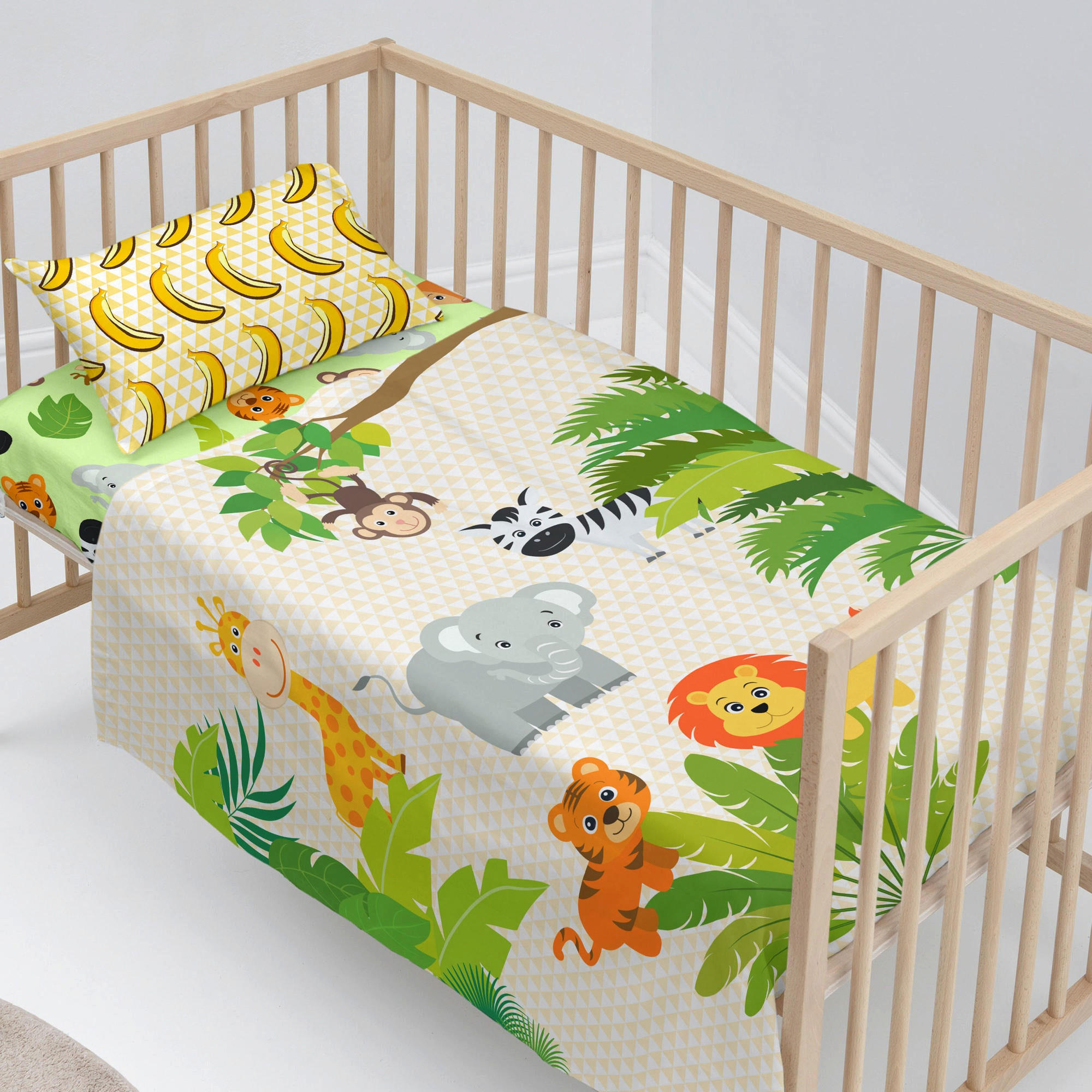 BETTWÄSCHE 2er-Set teiliges wild 100x130 cm (kinderbett) mehrfarbig - Multicolor, Textil (100/130cm) - Happy Friday