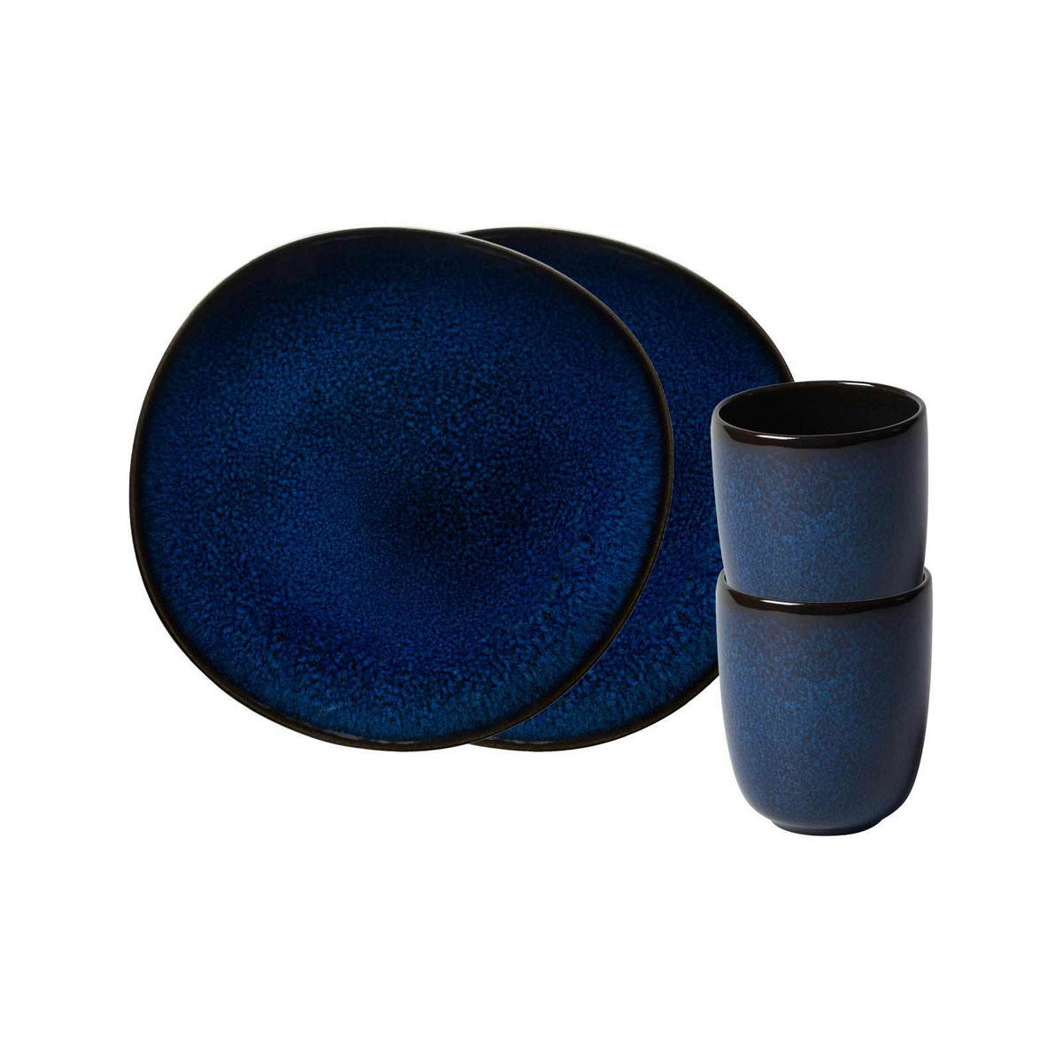 FRÜHSTÜCKS-SET Lave bleu 4er Set - Blau, Keramik (1/1/1cm) - like.Villeroy & Boch