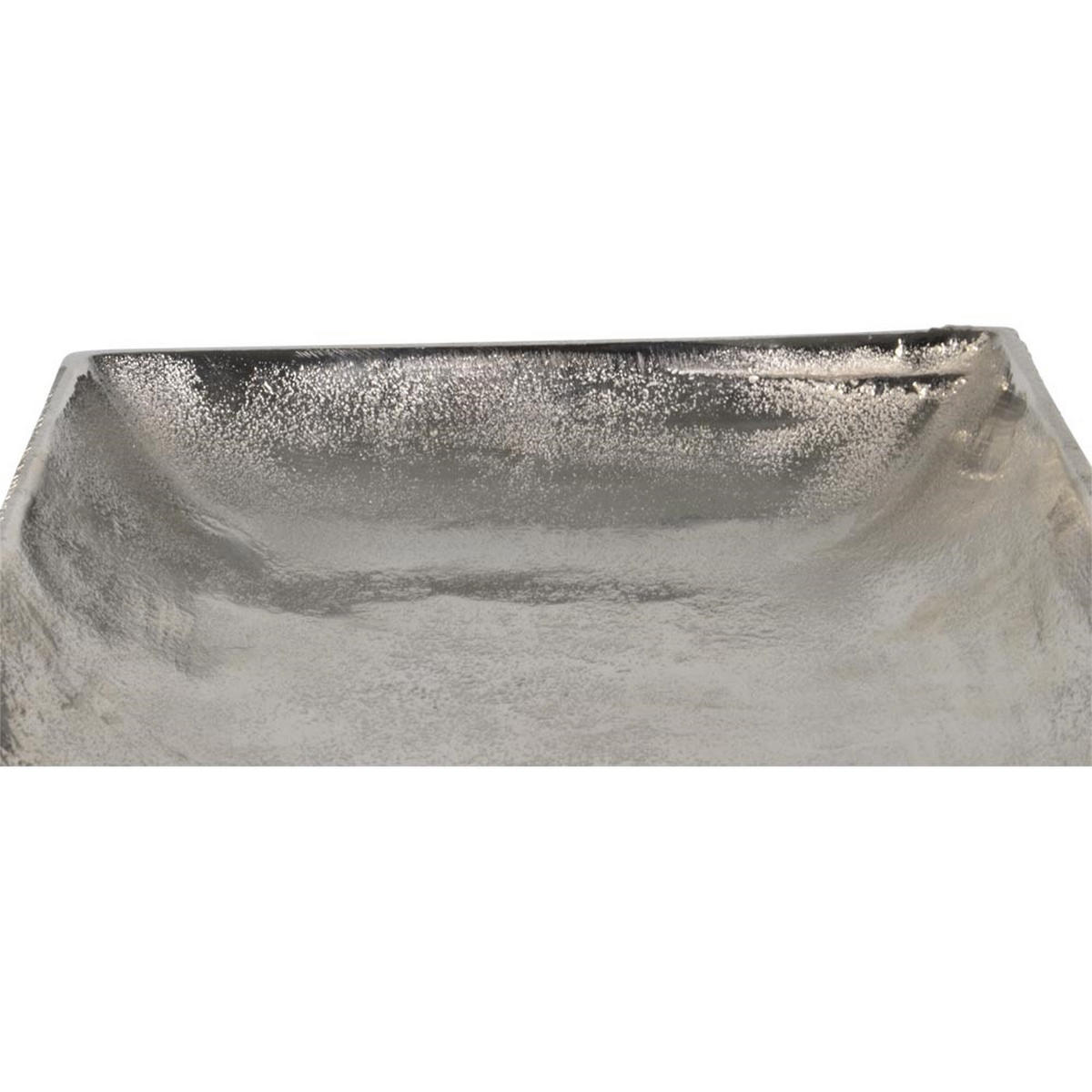 SCHALE Brush - Silber - 24/24/13 cm - Silberfarben, Metall (13cm) - Lesli Living