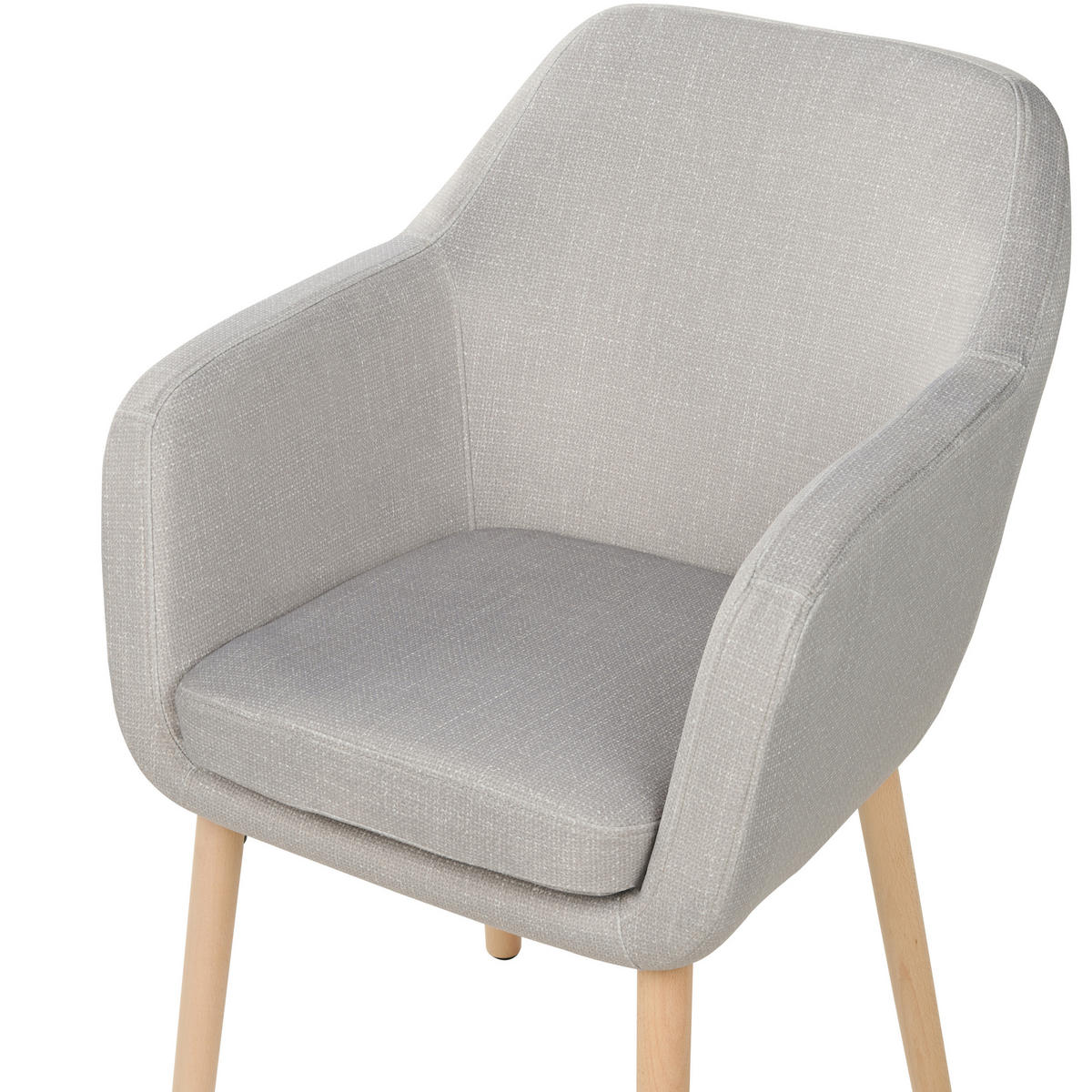 ESSZIMMERSTUHL Samtstoff taupe Yorkville II - Hellbraun/Beige, Textil (56/82/46cm) - Beliani
