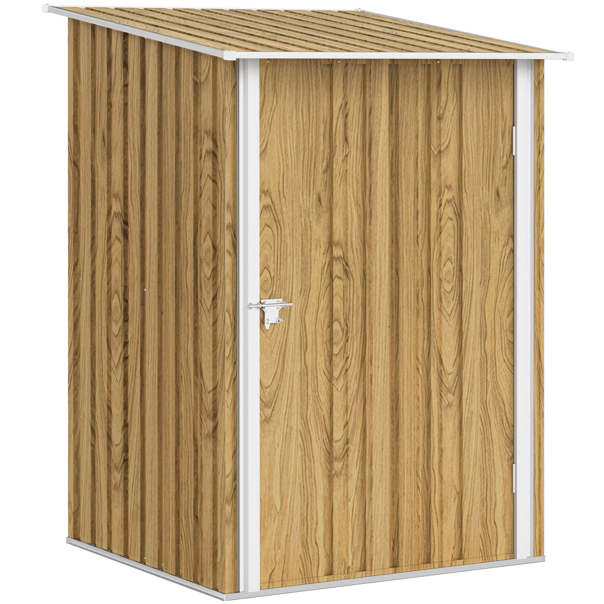 GARTENHAUS aus verzinktem Stahl mit Flügeltür 100 x 104 x 160 cm ,hellbraun - Braun, Metall (100/160/104cm) - Vallsero