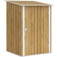 GARTENHAUS aus verzinktem Stahl mit Flügeltür 100 x 104 x 160 cm ,hellbraun - Braun, Metall (100/160/104cm) - Vallsero