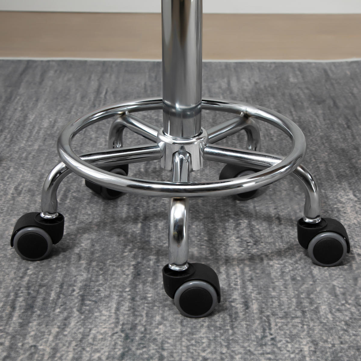 BÜROHOCKER DE-18016 2er-Set, höhenverstellbar Schwarz - Schwarz, Metall (38/72/38cm) - ComfortXL