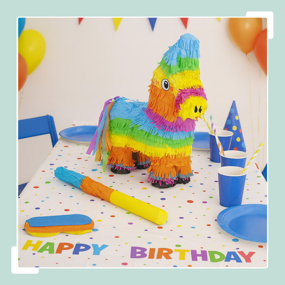 PINATA - Multicolor, Papier/Wellpappe (35/38/12cm) - Relaxdays