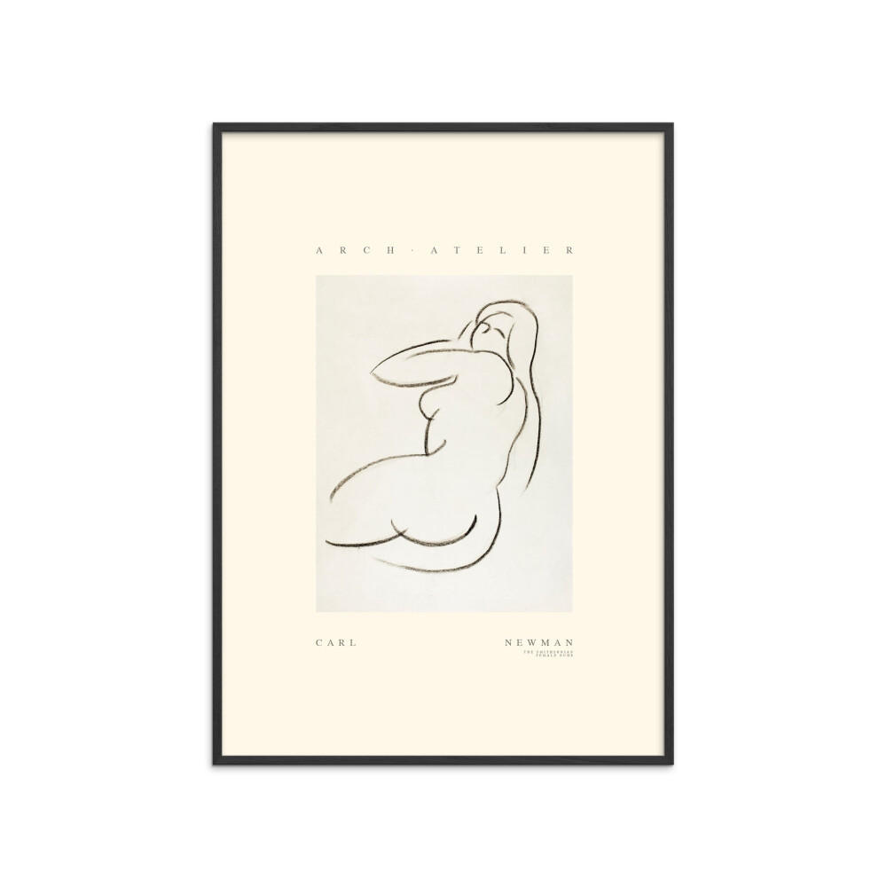 POSTER mit Rahmen Arch Atelier - Carl Newman 01 - Schwarz/Naturfarben, Holz/Papier (30/40cm) - Poster&Frame