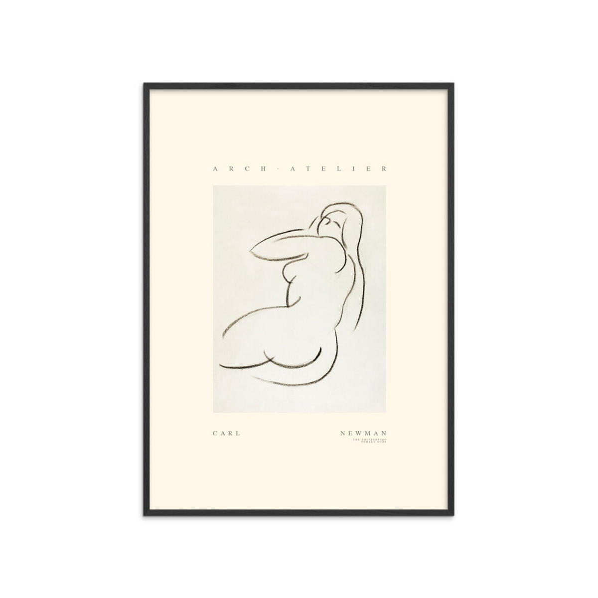 POSTER mit Rahmen Arch Atelier - Carl Newman 01 - Schwarz/Naturfarben, Holz/Papier (70/100cm) - Poster&Frame
