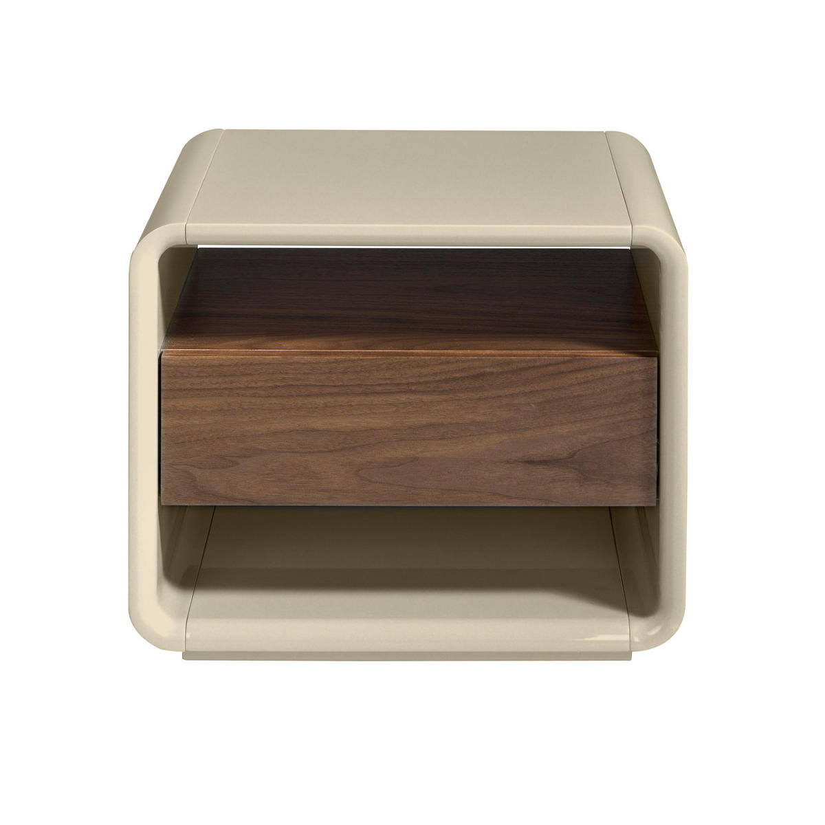 NACHTTISCH Nussbaum und graues Holz - Multicolor/Braun, Holz/Holzwerkstoff (55/45/40cm) - ANGEL CERDA