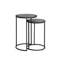 BEISTELLTISCH Talca Schwarz Ø40/60 cm 2er-Set - Schwarz, Metall (40/40/60cm) - Light & Living