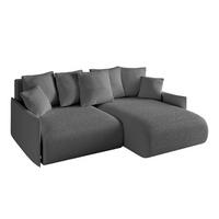 ECKSOFA Ottomane rechts ONESK-L -v1 216x177x72 Grau Bouclé - Platinfarben, Holzwerkstoff/Kunststoff (177/216cm) - ALTDECOR