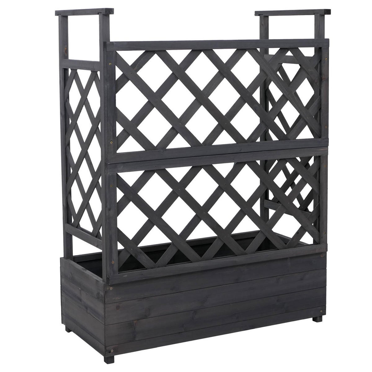HOCHBEET 114x85x44cm Anthrazit-Grau - Grau, Holz (85/114/44cm) - PROREGAL