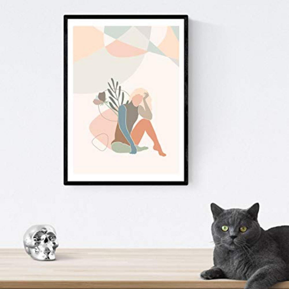 POSTER Set mit 4 Töne weiblichen Figuren Kuchen A3 Rahmenlos - Klar, Papier (29.7/3cm) - Nacnic