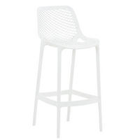 BARHOCKER modern Weiß LORL Kunststoff 105x45x53 cm - Weiß, Kunststoff (45/105/53cm) - DELUKE