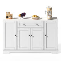 SIDEBOARD mit 4 Türen und Schublade in Weiß – moderner Stauraum - Weiß, Holzwerkstoff (138/85/40cm) - BEAOK