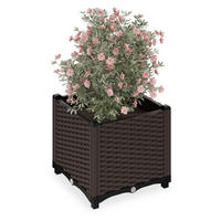 PFLANZKÜBEL - Braun, Kunststoff (40/38/40cm) - Relaxdays