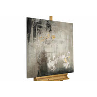 ÖLGEMÄLDE 80/80 cm - Grau, Holz/Textil (1.67/80cm) - KUNSTLOFT