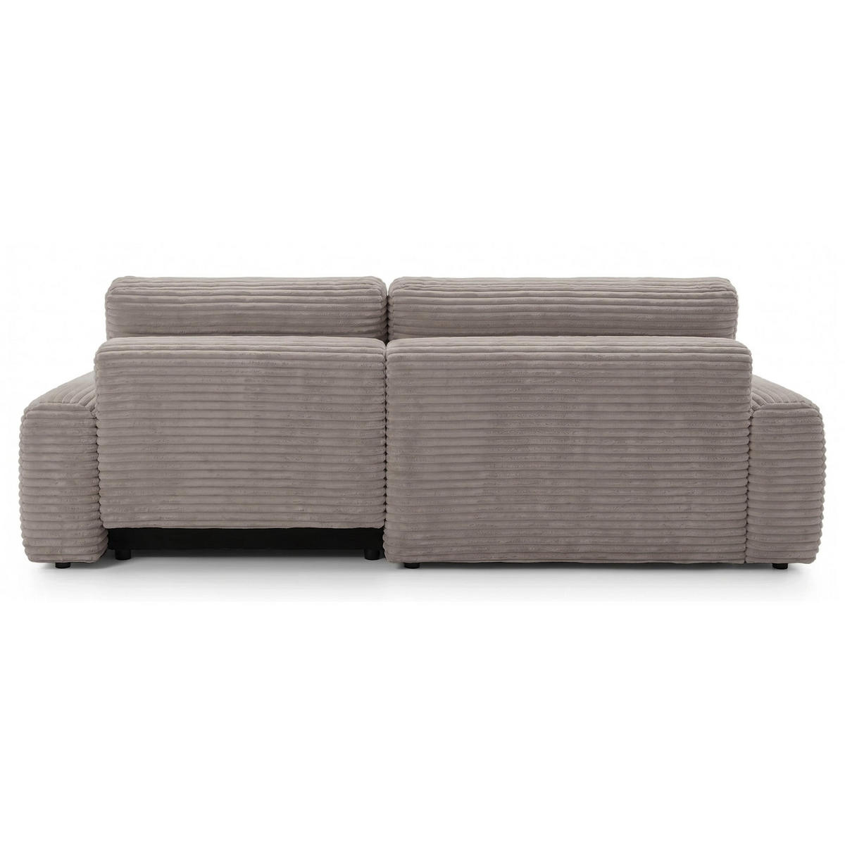 ECKSOFA Alferia Greige mit Cordbezug - Taupe/Schwarz, Kunststoff/Textil (162/264cm) - Selsey