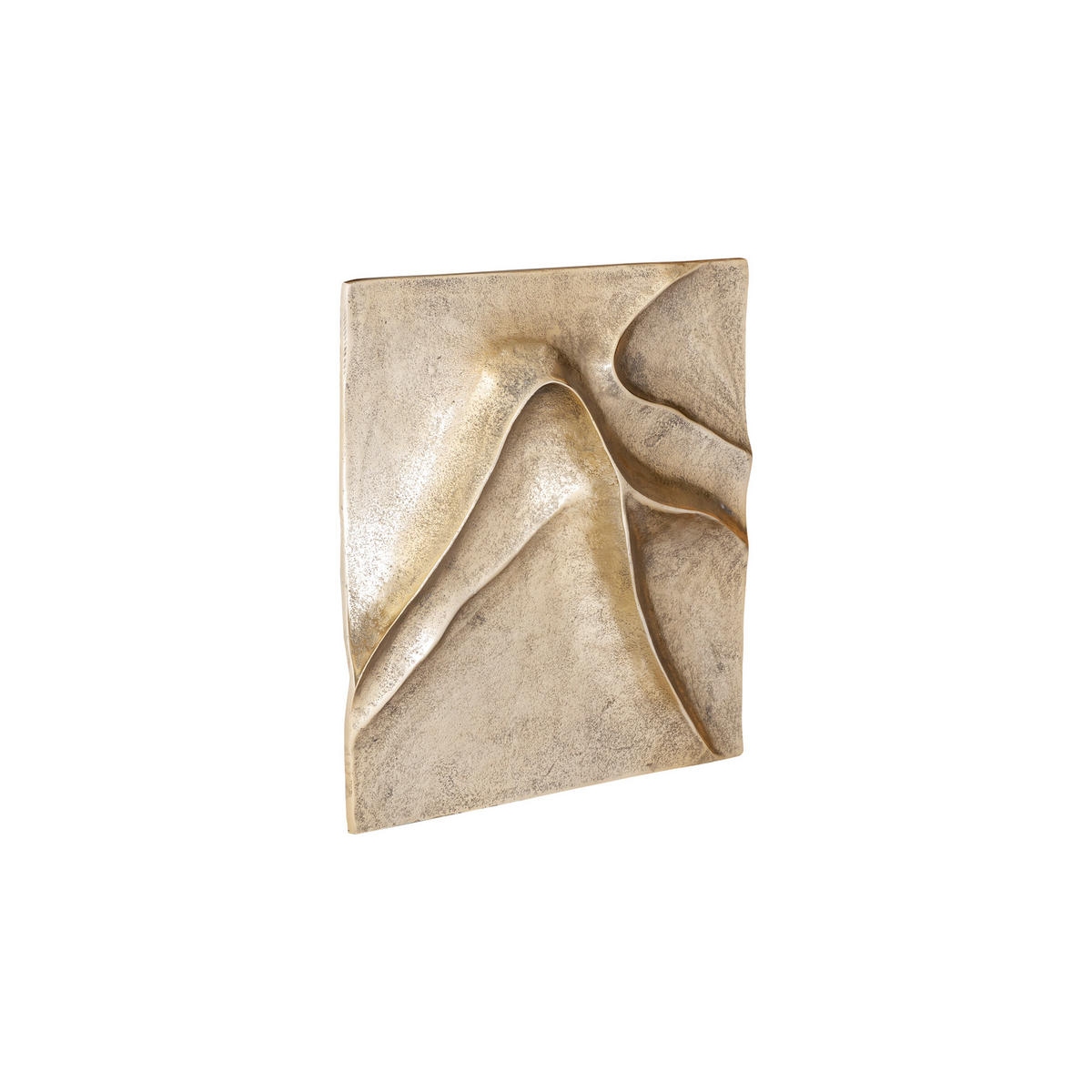 WANDPANEEL Gihan Gold 42/5/42cm - Goldfarben, Metall (5/42/42cm) - PTMD Collection