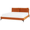 POLSTERBETT 180/200cm Orange Melle - Orange, Textil (180/200cm) - Beliani