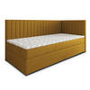 BOXBETT ARIS 100x200 cm mit Matratze und Topper, H2+H3 - Gelb - Gelb, Holz (100/200cm) - MASSENO