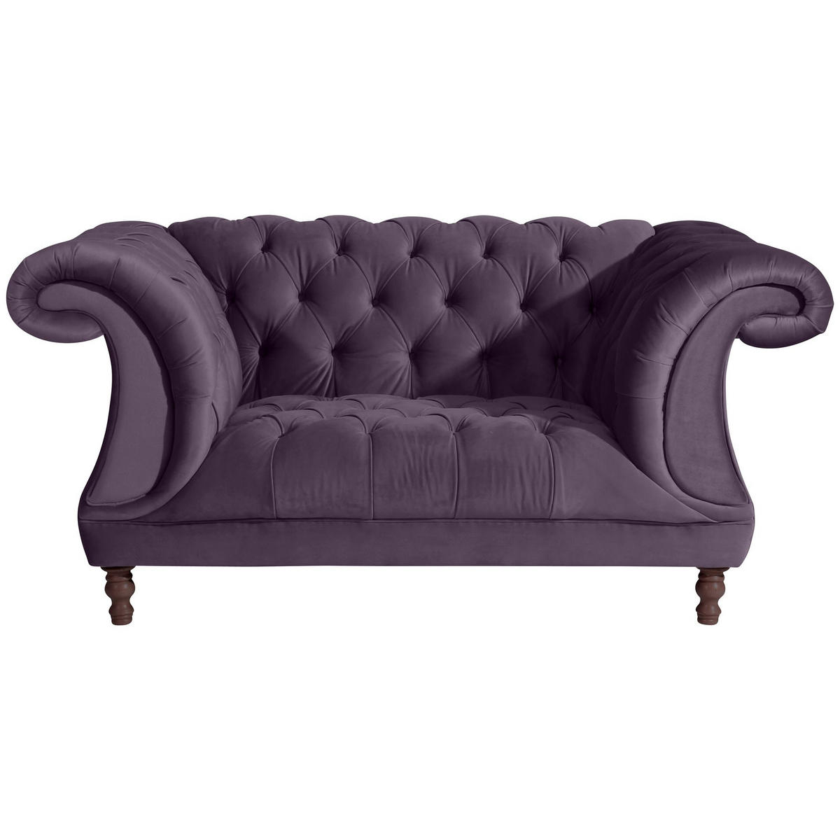 CHESTERFIELD Sessel Kaylin Samtvelours purple - Lila, Kunststoff (100/80/167cm) - 58aufmkessel