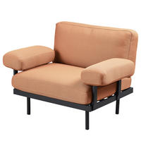 OUTDOOR-SESSEL - Rosa, Textil/Metall (112/80/84cm) - home24