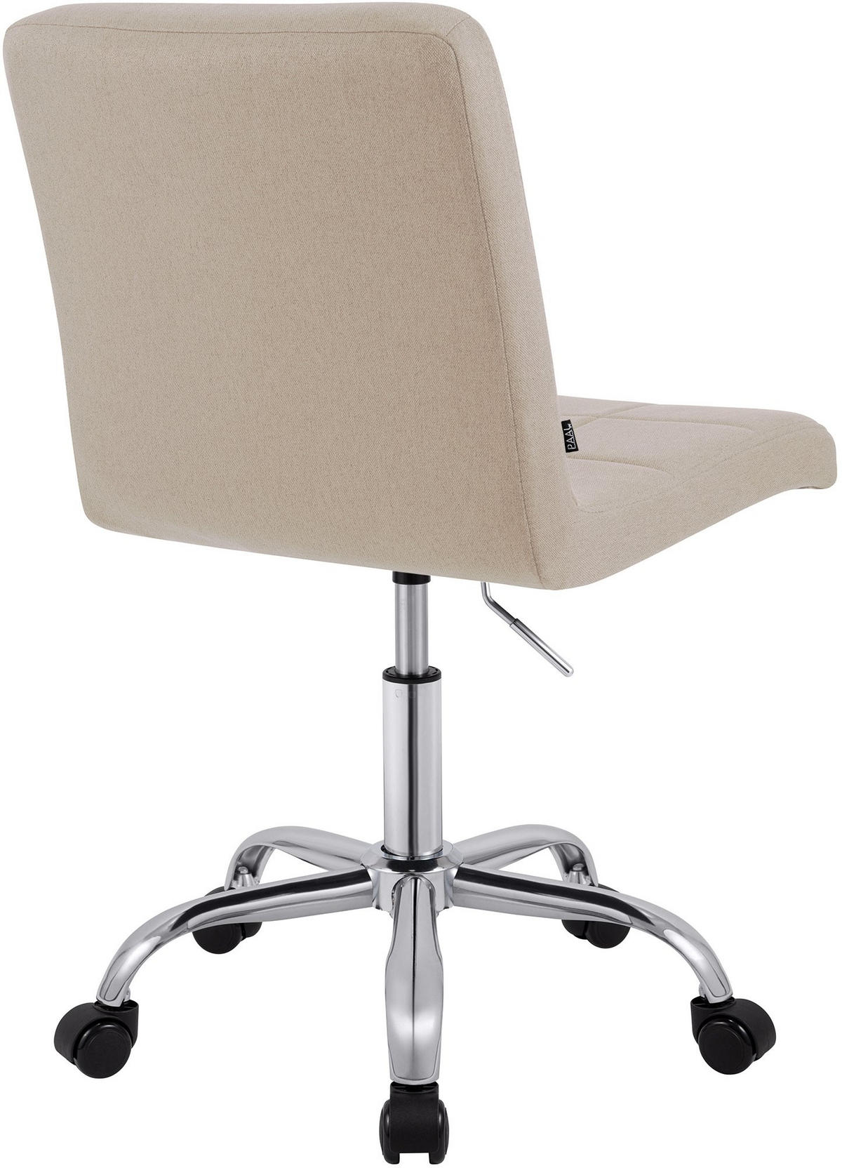 DREHSTUHL Stoff Creme - Chromfarben/Creme, Textil/Metall (47/93/56cm) - CLP