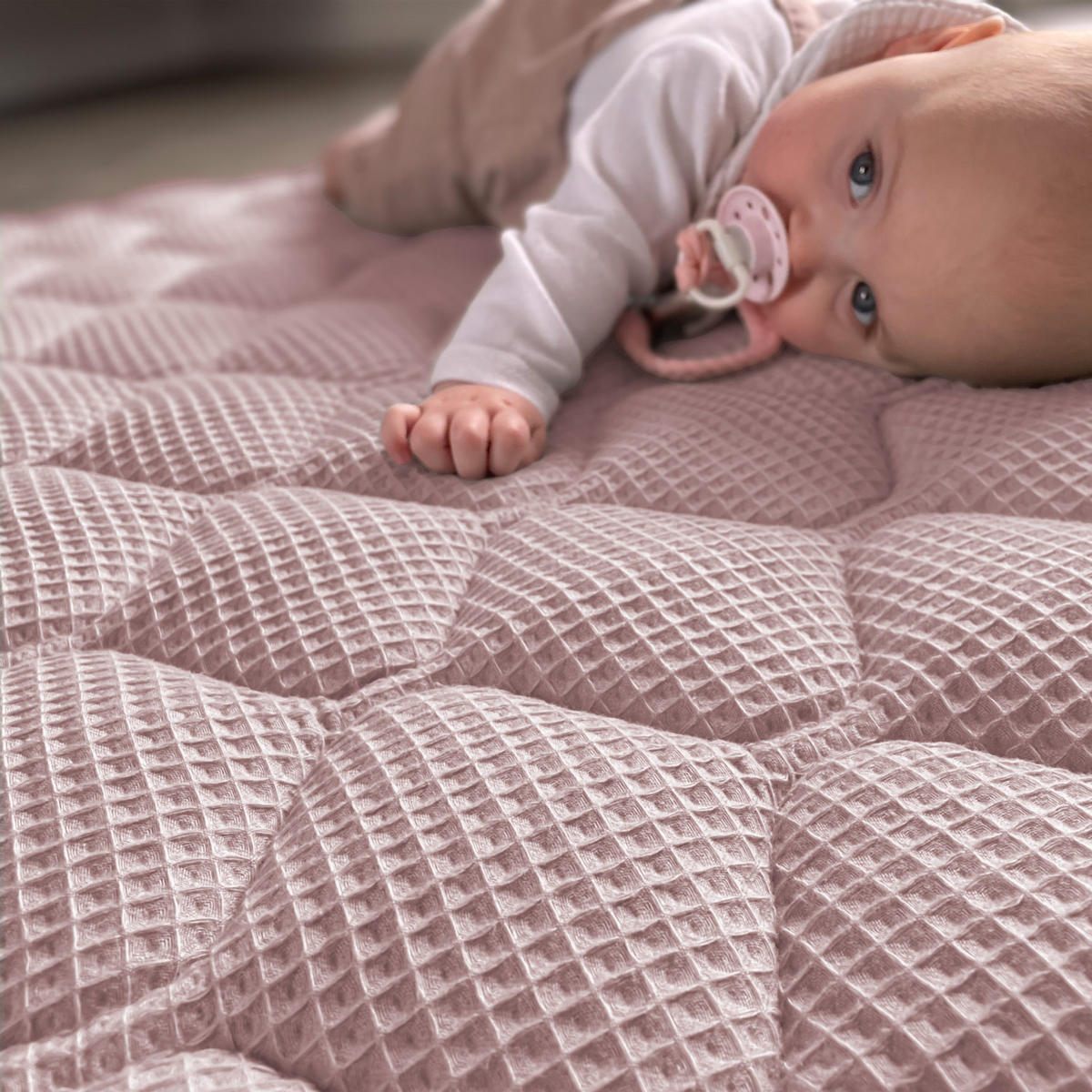 KRABBELDECKE Rosa 130x150cm - Rosa, Textil (130/150cm) - Sanosoft