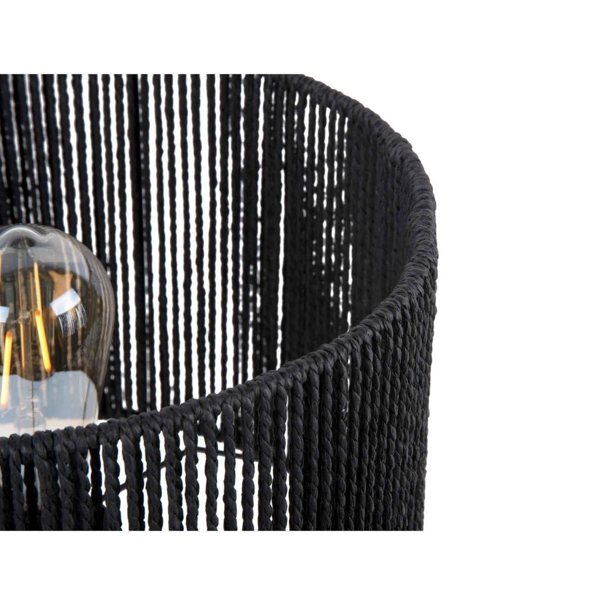 TISCHLAMPE Forma 20/20/30 cm - Schwarz, Naturmaterialien (20/20/30cm) - Leitmotiv