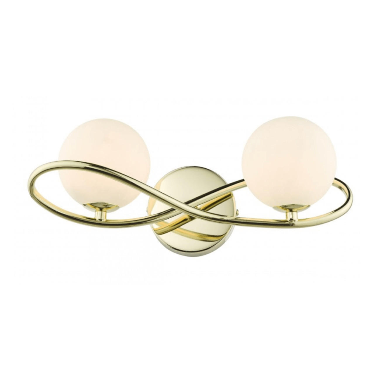 WANDLEUCHTE Novale, Weiß und Gold, 37.5cm - Goldfarben, Glas (15/16/37.5cm) - KOSILUM