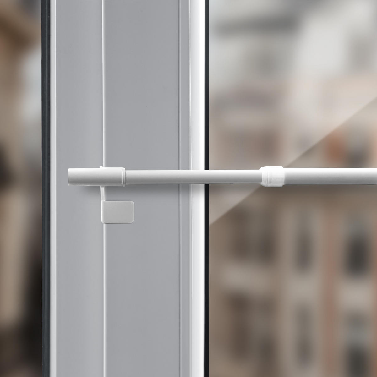 KLEMMSTANGE ausdrehbar/ausziehbar Ø8/10mm ( Weiß Fit ) 60-80 cm - Weiß, Metall (1/1/80cm) - Bestlivings