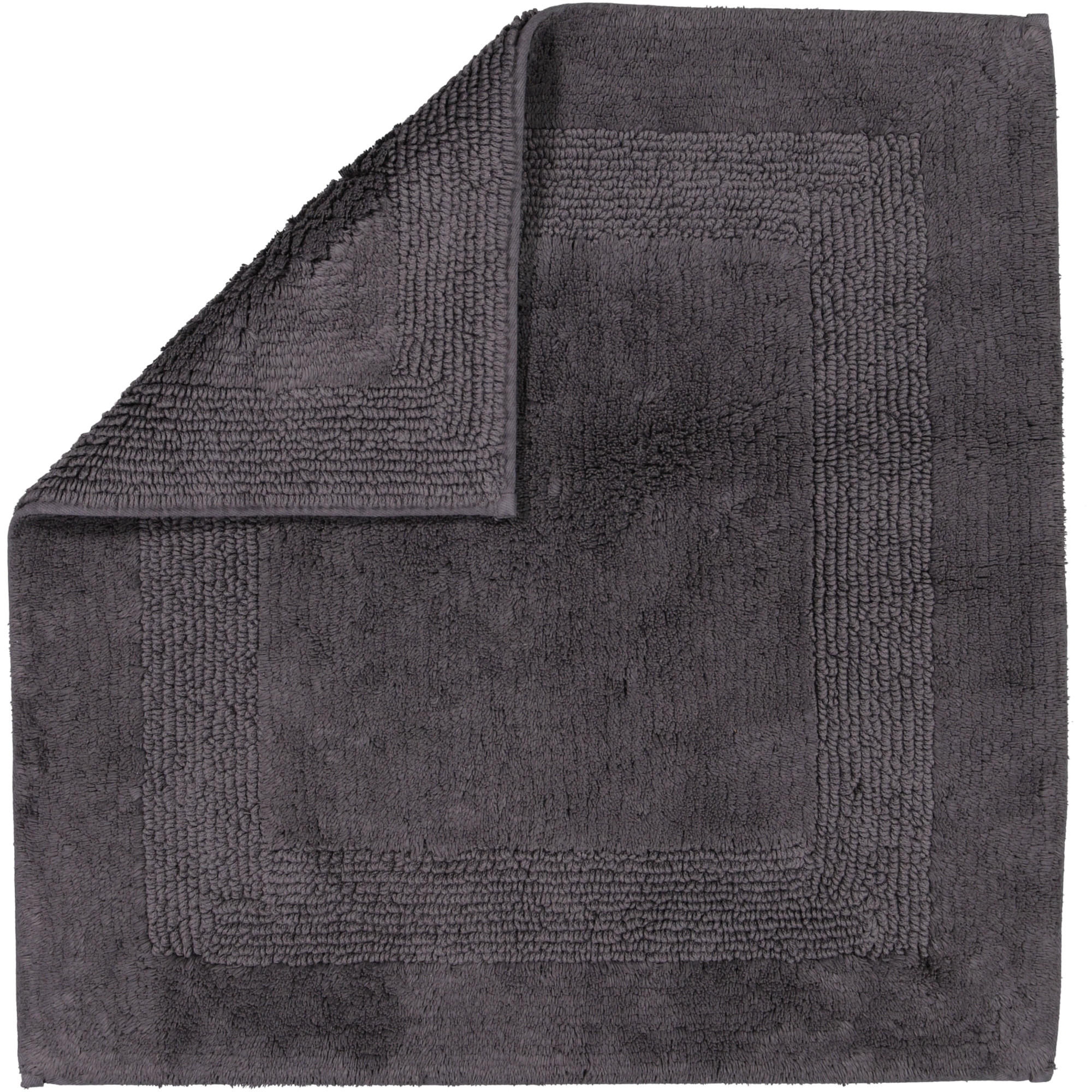 BADTEPPICHE LUXUS BADTEPPICH 1000 BASALT - 740 - Grau, Textil (60/60cm) - Cawoe