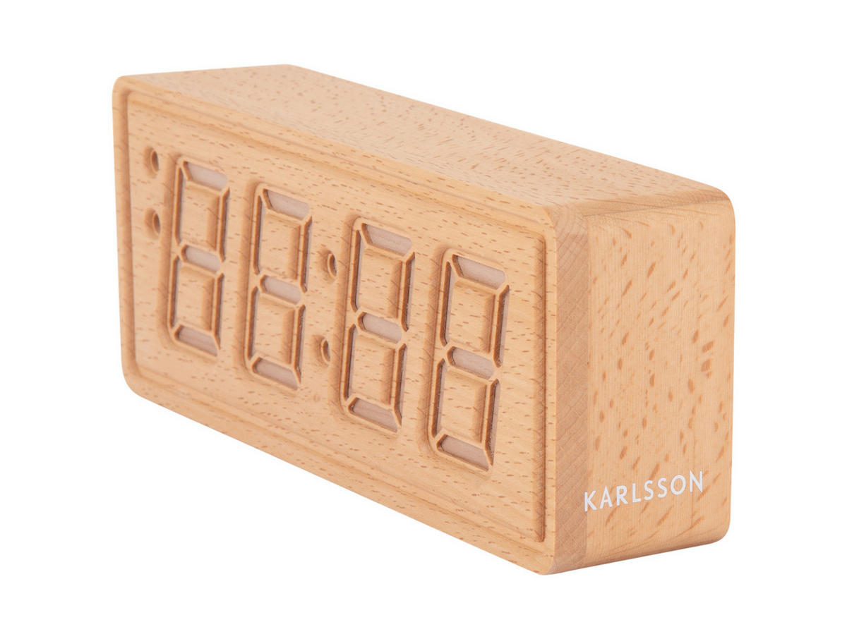 WECKER Solid 20/4/8 cm - Hellbraun, Holz (4/8/20cm) - Karlsson