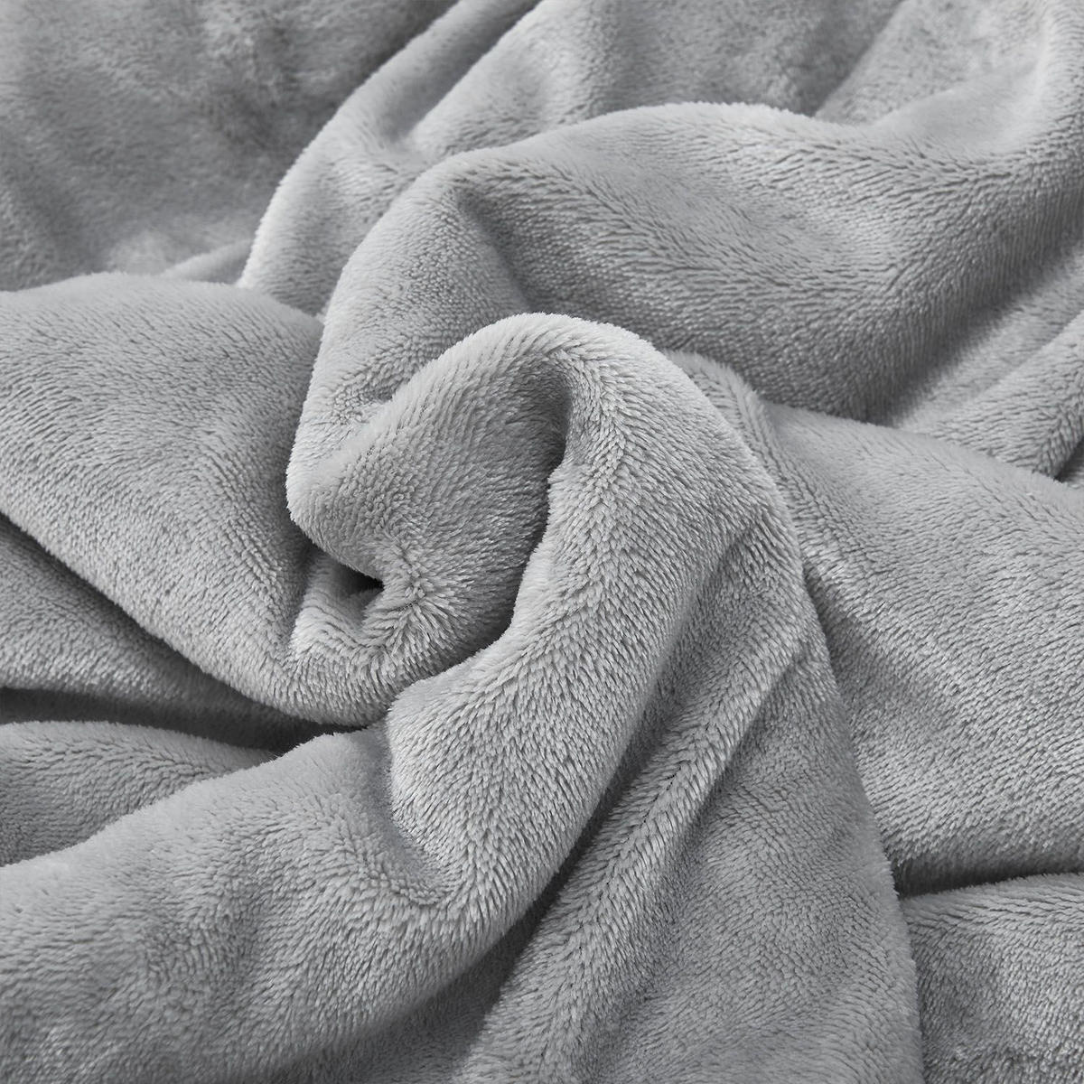FLEECEDECKE Kuscheldecke 150x200 cm hellgrau - Hellgrau, Textil (150/200cm) - Juskys