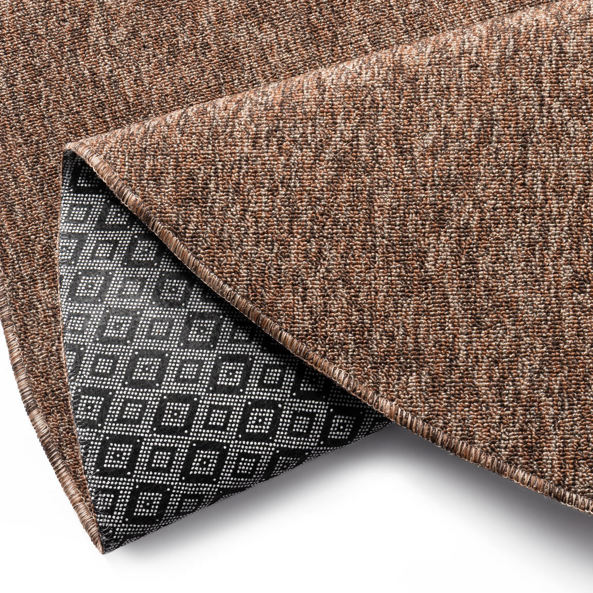 TEPPICH NIZZA Braun, rund 200/200 cm - Braun, Textil (200/200cm) - Tapiso